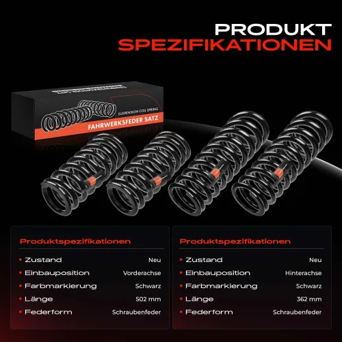 Fahrwerksfeder vorne und hinten Frankberg 5481FB0067638 Bild Fahrwerksfeder vorne und hinten Frankberg 5481FB0067638