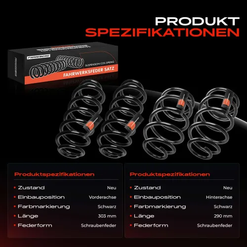 Fahrwerksfeder vorne und hinten Frankberg 5481FB0067666 Bild Fahrwerksfeder vorne und hinten Frankberg 5481FB0067666