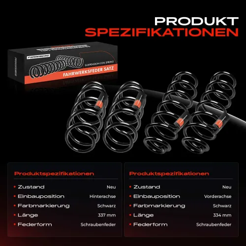 Fahrwerksfeder vorne und hinten Frankberg 5481FB0067680 Bild Fahrwerksfeder vorne und hinten Frankberg 5481FB0067680