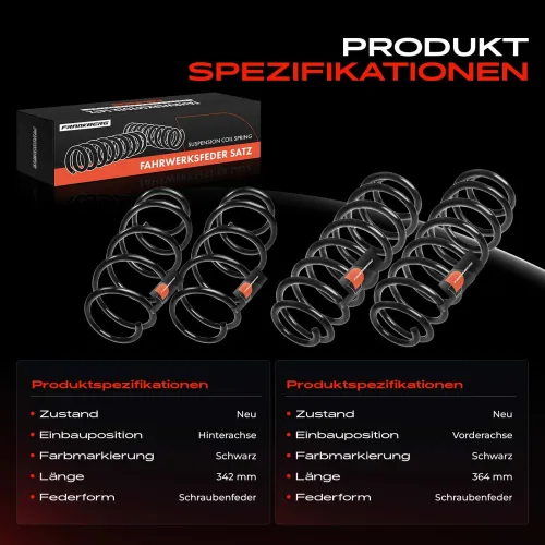 Fahrwerksfeder vorne und hinten Frankberg 5481FB0067706 Bild Fahrwerksfeder vorne und hinten Frankberg 5481FB0067706