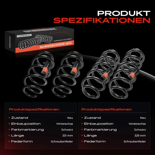 Fahrwerksfeder vorne und hinten Frankberg 5481FB0067731 Bild Fahrwerksfeder vorne und hinten Frankberg 5481FB0067731