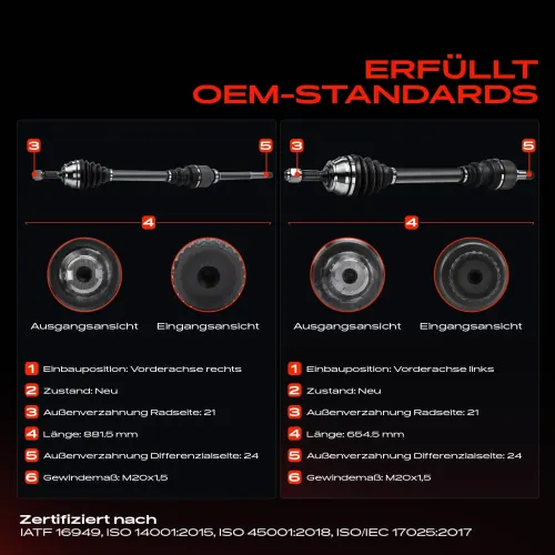 Antriebswelle Vorderachse beidseitig Frankberg 5481FB0067800 Bild Antriebswelle Vorderachse beidseitig Frankberg 5481FB0067800
