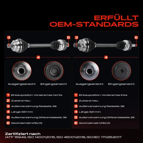 Antriebswelle Vorderachse beidseitig Frankberg 5481FB0067807 Bild Antriebswelle Vorderachse beidseitig Frankberg 5481FB0067807