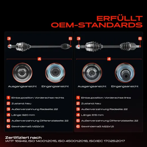 Antriebswelle Vorderachse beidseitig Frankberg 5481FB0067864 Bild Antriebswelle Vorderachse beidseitig Frankberg 5481FB0067864