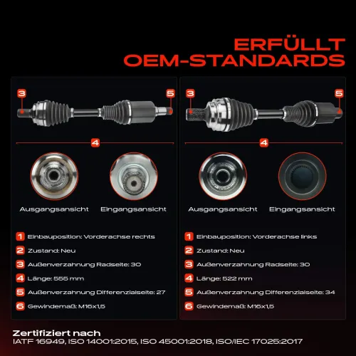 Antriebswelle Vorderachse beidseitig Frankberg 5481FB0067878 Bild Antriebswelle Vorderachse beidseitig Frankberg 5481FB0067878