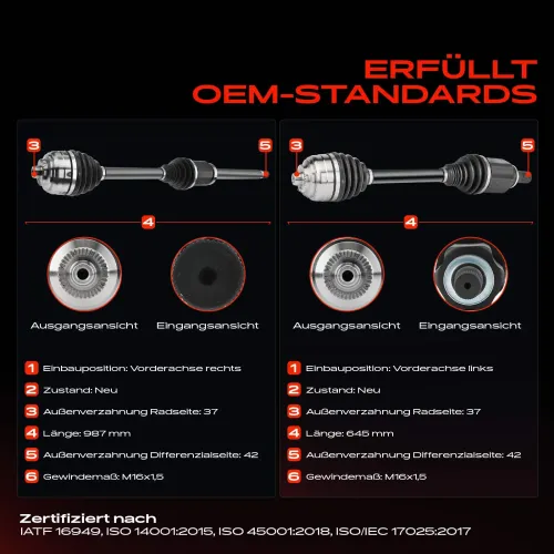 Antriebswelle Vorderachse beidseitig Frankberg 5481FB0067881 Bild Antriebswelle Vorderachse beidseitig Frankberg 5481FB0067881