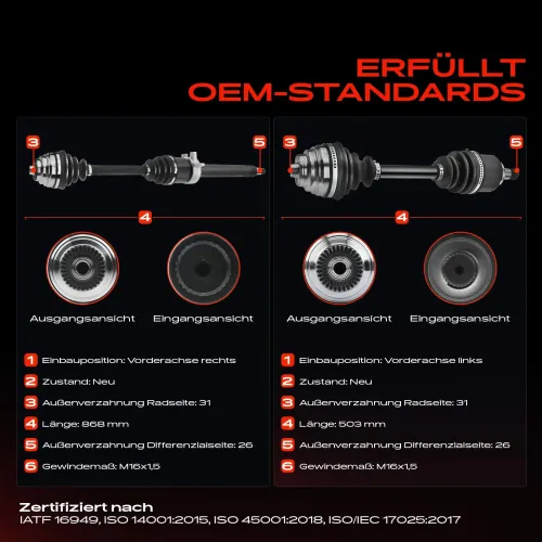 Antriebswelle Vorderachse beidseitig Frankberg 5481FB0067884 Bild Antriebswelle Vorderachse beidseitig Frankberg 5481FB0067884