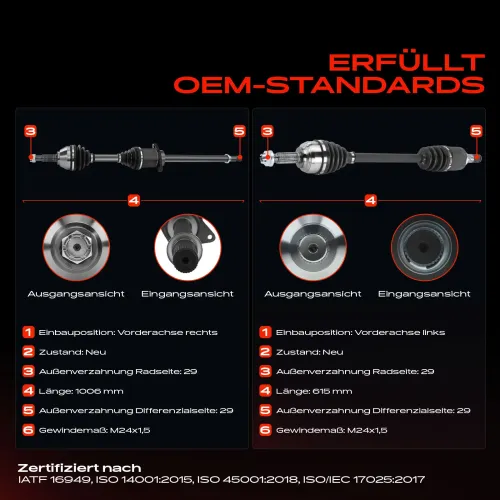 Antriebswelle Vorderachse beidseitig Frankberg 5481FB0067969 Bild Antriebswelle Vorderachse beidseitig Frankberg 5481FB0067969