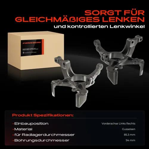 Achsschenkel, Radaufhängung Vorderachse beidseitig Frankberg 5481FB0068795 Bild Achsschenkel, Radaufhängung Vorderachse beidseitig Frankberg 5481FB0068795