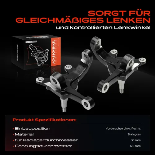 Achsschenkel, Radaufhängung Vorderachse beidseitig Frankberg 5481FB0068806 Bild Achsschenkel, Radaufhängung Vorderachse beidseitig Frankberg 5481FB0068806