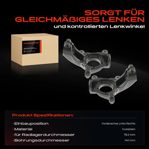 Achsschenkel, Radaufhängung Vorderachse beidseitig Frankberg 5481FB0068821 Bild Achsschenkel, Radaufhängung Vorderachse beidseitig Frankberg 5481FB0068821