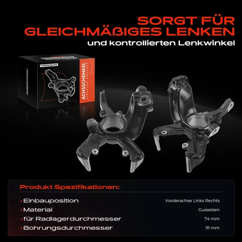 Achsschenkel, Radaufhängung Vorderachse beidseitig Frankberg 5481FB0068824 Bild Achsschenkel, Radaufhängung Vorderachse beidseitig Frankberg 5481FB0068824