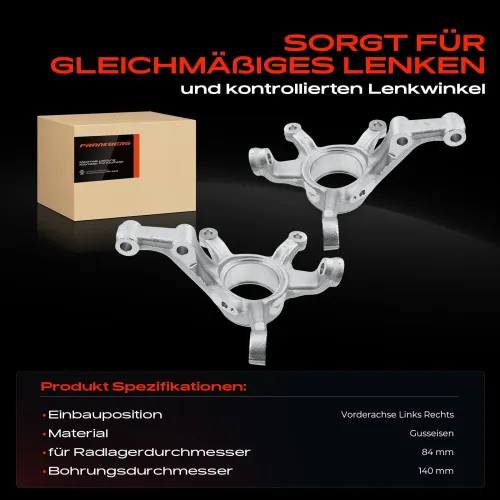 Achsschenkel, Radaufhängung Vorderachse beidseitig Frankberg 5481FB0068826 Bild Achsschenkel, Radaufhängung Vorderachse beidseitig Frankberg 5481FB0068826