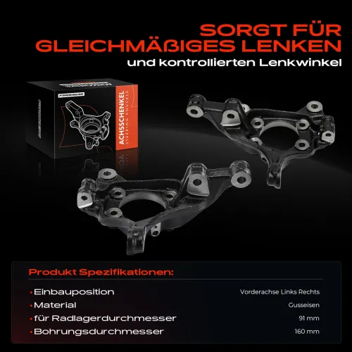 Achsschenkel, Radaufhängung Vorderachse beidseitig Frankberg 5481FB0068843 Bild Achsschenkel, Radaufhängung Vorderachse beidseitig Frankberg 5481FB0068843