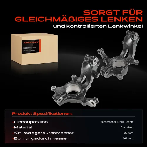 Achsschenkel, Radaufhängung Vorderachse beidseitig Frankberg 5481FB0068855 Bild Achsschenkel, Radaufhängung Vorderachse beidseitig Frankberg 5481FB0068855