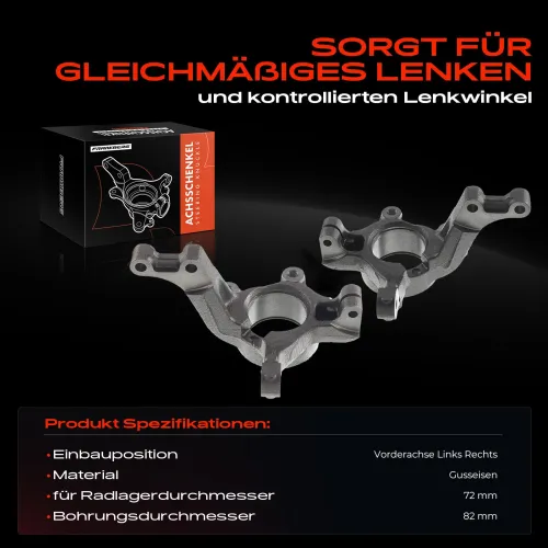 Achsschenkel, Radaufhängung Vorderachse beidseitig Frankberg 5481FB0068860 Bild Achsschenkel, Radaufhängung Vorderachse beidseitig Frankberg 5481FB0068860