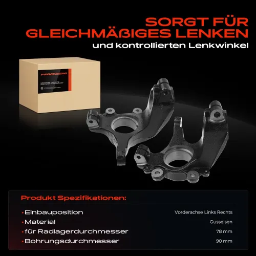 Achsschenkel, Radaufhängung Vorderachse beidseitig Frankberg 5481FB0068865 Bild Achsschenkel, Radaufhängung Vorderachse beidseitig Frankberg 5481FB0068865