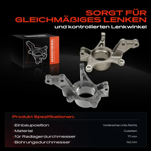 Achsschenkel, Radaufhängung Vorderachse beidseitig Frankberg 5481FB0068870 Bild Achsschenkel, Radaufhängung Vorderachse beidseitig Frankberg 5481FB0068870