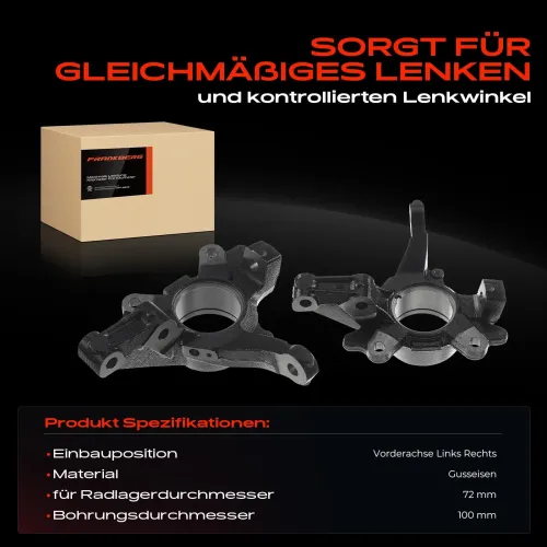 Achsschenkel, Radaufhängung Vorderachse beidseitig Frankberg 5481FB0068872 Bild Achsschenkel, Radaufhängung Vorderachse beidseitig Frankberg 5481FB0068872