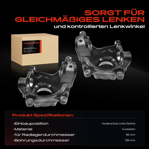 Achsschenkel, Radaufhängung Vorderachse beidseitig Frankberg 5481FB0068875 Bild Achsschenkel, Radaufhängung Vorderachse beidseitig Frankberg 5481FB0068875