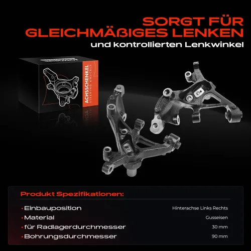 Achsschenkel, Radaufhängung Hinterachse beidseitig Frankberg 5481FB0068880 Bild Achsschenkel, Radaufhängung Hinterachse beidseitig Frankberg 5481FB0068880