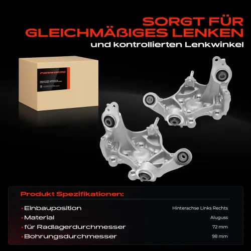 Achsschenkel, Radaufhängung Hinterachse beidseitig Frankberg 5481FB0068882 Bild Achsschenkel, Radaufhängung Hinterachse beidseitig Frankberg 5481FB0068882