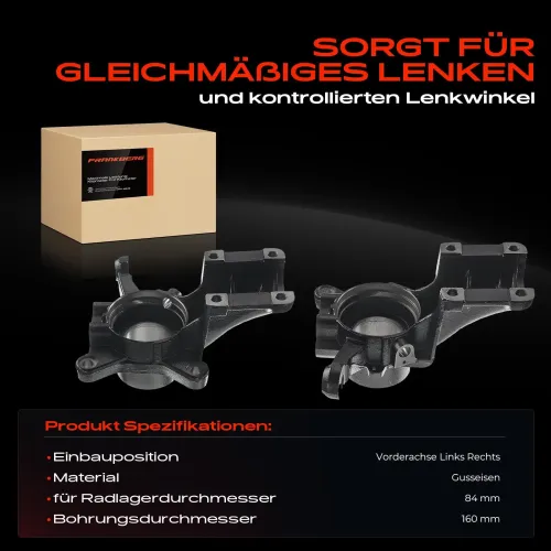 Achsschenkel, Radaufhängung Vorderachse beidseitig Frankberg 5481FB0068888 Bild Achsschenkel, Radaufhängung Vorderachse beidseitig Frankberg 5481FB0068888