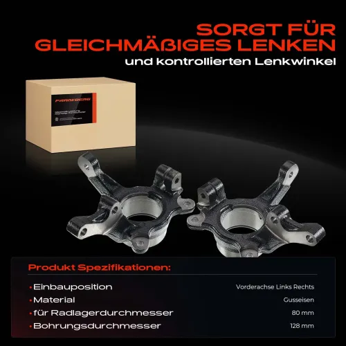 Achsschenkel, Radaufhängung Vorderachse beidseitig Frankberg 5481FB0068890 Bild Achsschenkel, Radaufhängung Vorderachse beidseitig Frankberg 5481FB0068890