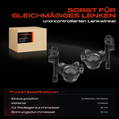 Achsschenkel, Radaufhängung Vorderachse beidseitig Frankberg 5481FB0068897 Bild Achsschenkel, Radaufhängung Vorderachse beidseitig Frankberg 5481FB0068897