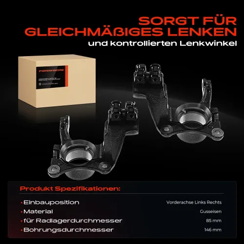 Achsschenkel, Radaufhängung Vorderachse beidseitig Frankberg 5481FB0068908 Bild Achsschenkel, Radaufhängung Vorderachse beidseitig Frankberg 5481FB0068908