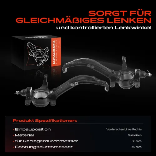 Achsschenkel, Radaufhängung Vorderachse beidseitig Frankberg 5481FB0068930 Bild Achsschenkel, Radaufhängung Vorderachse beidseitig Frankberg 5481FB0068930