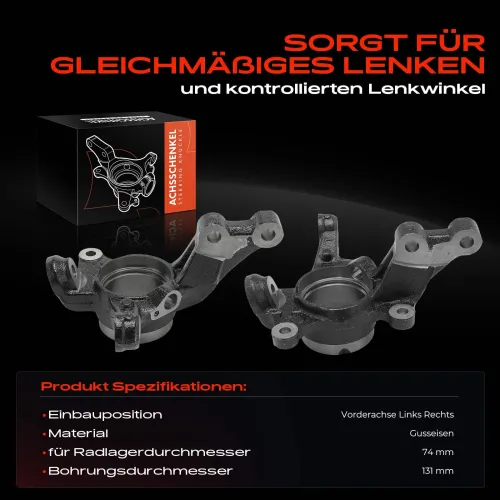 Achsschenkel, Radaufhängung Vorderachse beidseitig Frankberg 5481FB0068939 Bild Achsschenkel, Radaufhängung Vorderachse beidseitig Frankberg 5481FB0068939