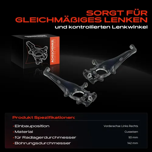 Achsschenkel, Radaufhängung Vorderachse beidseitig Frankberg 5481FB0068946 Bild Achsschenkel, Radaufhängung Vorderachse beidseitig Frankberg 5481FB0068946