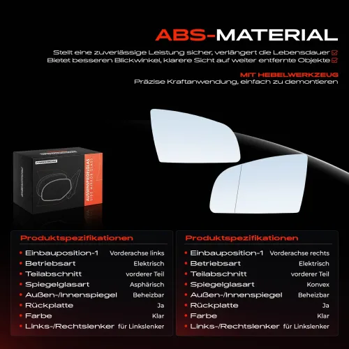 Spiegelglas, Außenspiegel Vorderachse Frankberg 5481FB0068947 Bild Spiegelglas, Außenspiegel Vorderachse Frankberg 5481FB0068947