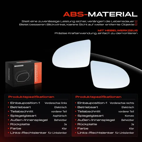 Spiegelglas, Außenspiegel Vorderachse Frankberg 5481FB0068948 Bild Spiegelglas, Außenspiegel Vorderachse Frankberg 5481FB0068948
