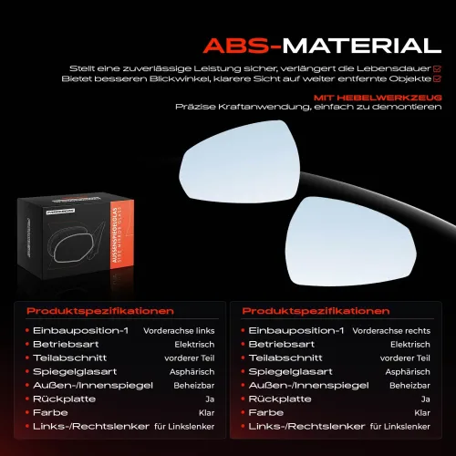 Spiegelglas, Außenspiegel Vorderachse Frankberg 5481FB0068952 Bild Spiegelglas, Außenspiegel Vorderachse Frankberg 5481FB0068952