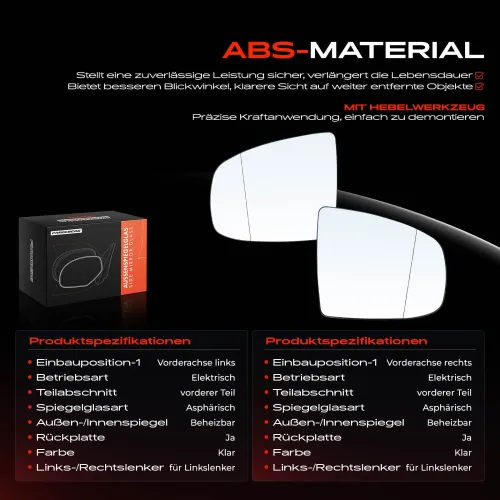 Spiegelglas, Außenspiegel Vorderachse Frankberg 5481FB0068968 Bild Spiegelglas, Außenspiegel Vorderachse Frankberg 5481FB0068968