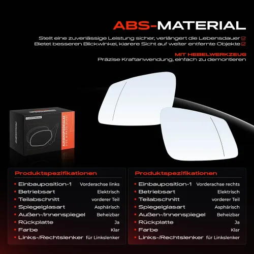 Spiegelglas, Außenspiegel Vorderachse Frankberg 5481FB0068971 Bild Spiegelglas, Außenspiegel Vorderachse Frankberg 5481FB0068971