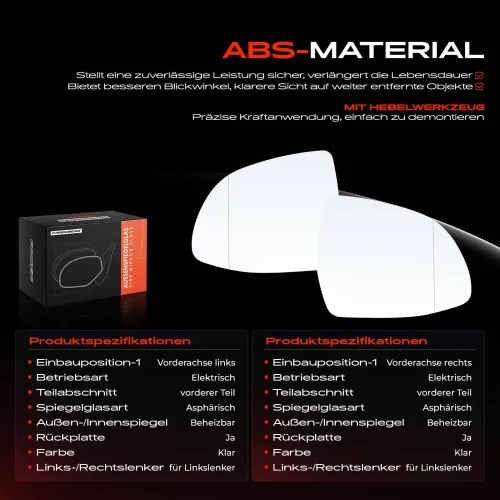 Spiegelglas, Außenspiegel Vorderachse Frankberg 5481FB0068972 Bild Spiegelglas, Außenspiegel Vorderachse Frankberg 5481FB0068972