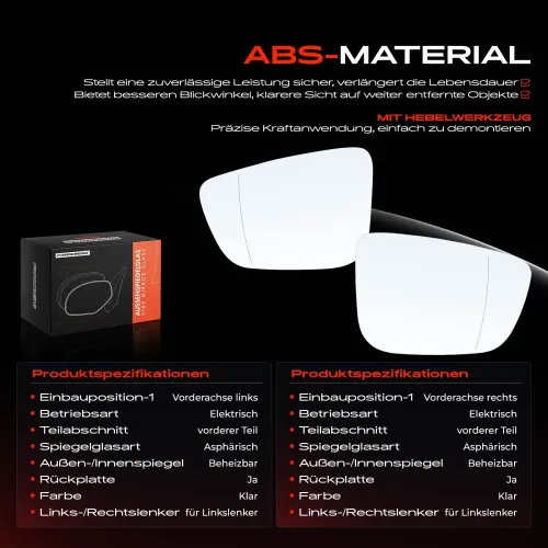 Spiegelglas, Außenspiegel Vorderachse Frankberg 5481FB0068973 Bild Spiegelglas, Außenspiegel Vorderachse Frankberg 5481FB0068973