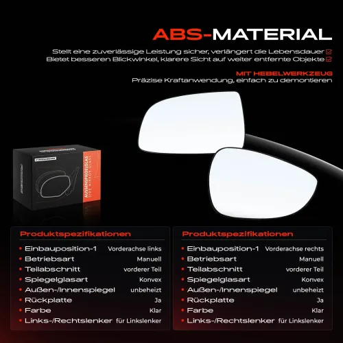 Spiegelglas, Außenspiegel Vorderachse Frankberg 5481FB0068976 Bild Spiegelglas, Außenspiegel Vorderachse Frankberg 5481FB0068976