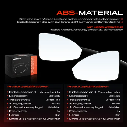 Spiegelglas, Außenspiegel Vorderachse Frankberg 5481FB0068977 Bild Spiegelglas, Außenspiegel Vorderachse Frankberg 5481FB0068977