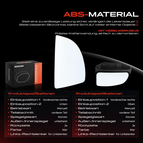 Spiegelglas, Außenspiegel Vorderachse rechts Frankberg 5481FB0068980 Bild Spiegelglas, Außenspiegel Vorderachse rechts Frankberg 5481FB0068980