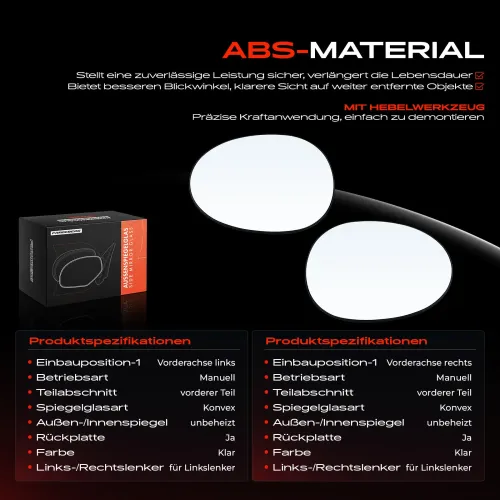 Spiegelglas, Außenspiegel Vorderachse Frankberg 5481FB0068986 Bild Spiegelglas, Außenspiegel Vorderachse Frankberg 5481FB0068986