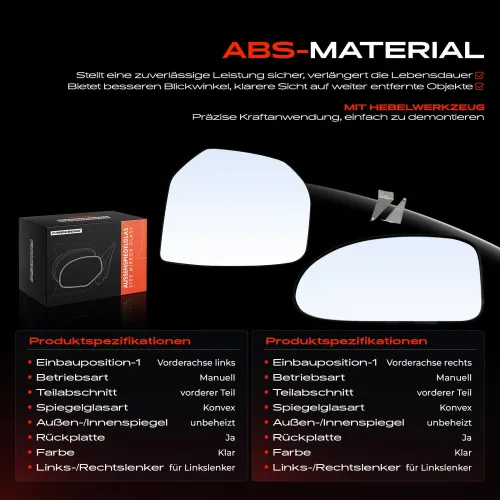 Spiegelglas, Außenspiegel Vorderachse Frankberg 5481FB0068987 Bild Spiegelglas, Außenspiegel Vorderachse Frankberg 5481FB0068987