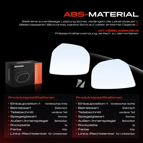 Spiegelglas, Außenspiegel Vorderachse Frankberg 5481FB0068988 Bild Spiegelglas, Außenspiegel Vorderachse Frankberg 5481FB0068988