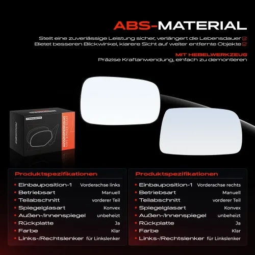 Spiegelglas, Außenspiegel Vorderachse Frankberg 5481FB0068989 Bild Spiegelglas, Außenspiegel Vorderachse Frankberg 5481FB0068989