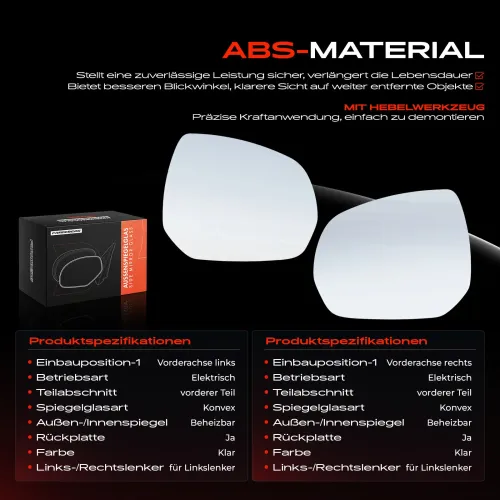 Spiegelglas, Außenspiegel Vorderachse Frankberg 5481FB0068991 Bild Spiegelglas, Außenspiegel Vorderachse Frankberg 5481FB0068991