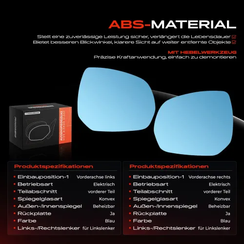 Spiegelglas, Außenspiegel Vorderachse Frankberg 5481FB0068992 Bild Spiegelglas, Außenspiegel Vorderachse Frankberg 5481FB0068992