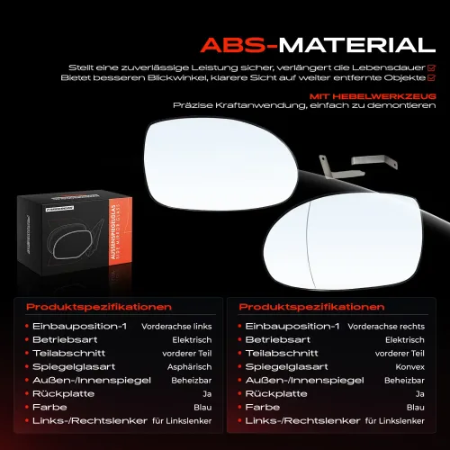 Spiegelglas, Außenspiegel Vorderachse Frankberg 5481FB0068993 Bild Spiegelglas, Außenspiegel Vorderachse Frankberg 5481FB0068993